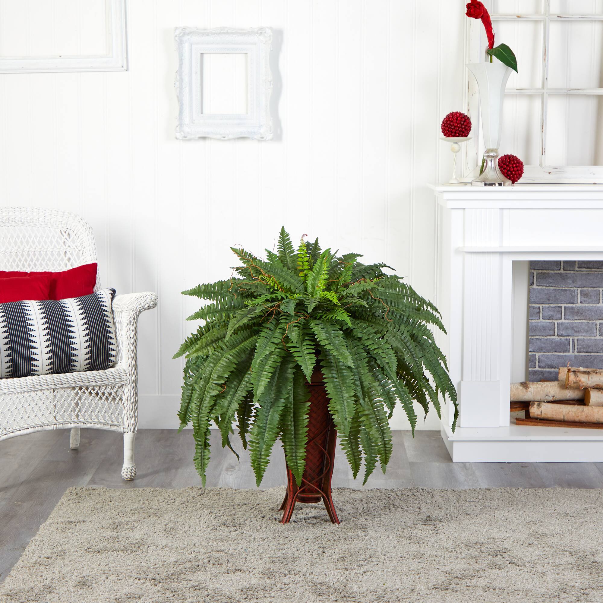 3ft. Boston Fern Plant in Stand